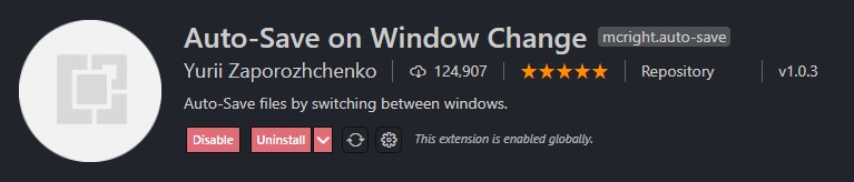 Auto-Save on Window Change vscode extension